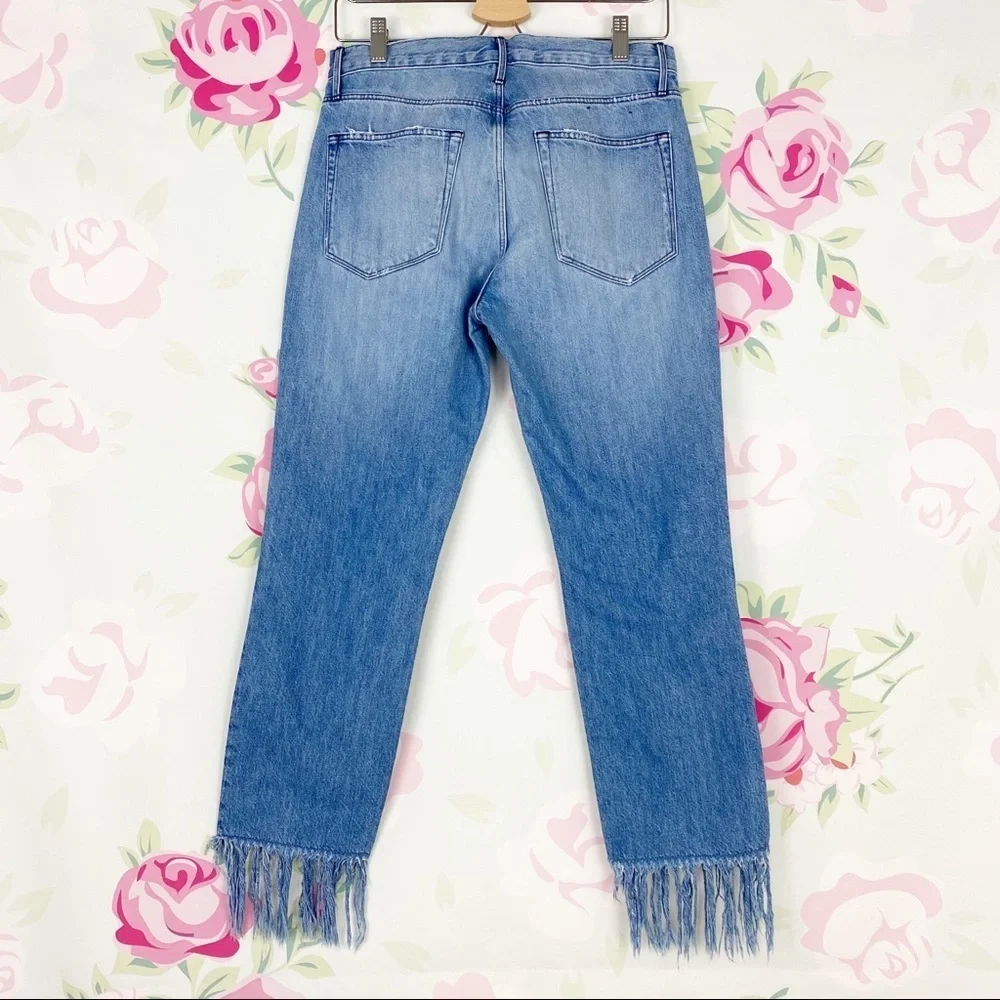 3x1 NYC Distressed Crop Fringe Denim 26 - Picture 6 of 9